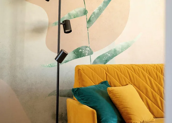 Yellow In With Air Conditioning And Desk For Remote Work By Renters *