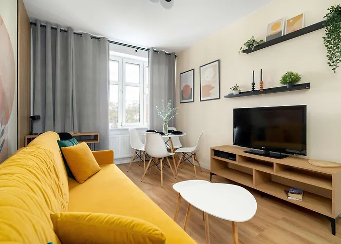 Yellow In With Air Conditioning And Desk For Remote Work By Renters *