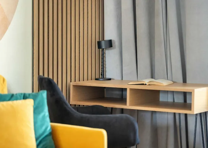 Yellow In With Air Conditioning And Desk For Remote Work By Renters